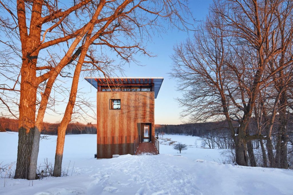 Nordlys Lodging MetalLark Tower with custom residential woodworking from DP Juza